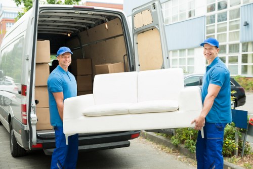 Removal team helping with a home move in Bow