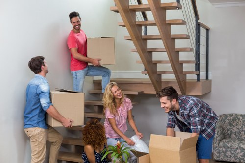 Business relocation transport using a local removal van