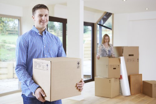 Packing and loading household furniture for a Bow home move