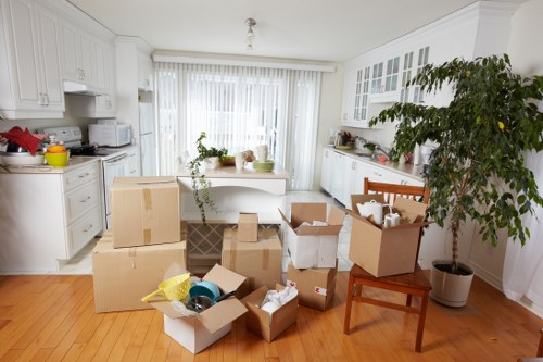 Careful loading of boxes and furniture during a Bow move