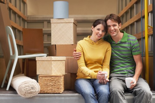 Movers helping with a local home move in Bow