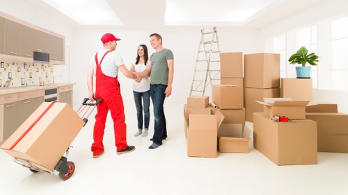 Local moving van serving a flat or apartment in Bow