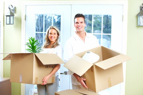 Packing and moving household furniture in East London